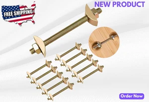 Furniture Fastening Connectors, 10 Sets Zinc Table Top Fasteners Butcher Block K - Picture 1 of 5