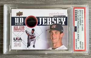 2009 Upper Deck USA Bryce Harper Star Prospects Game Jersey #GLU8 RC PSA 8 - Picture 1 of 2