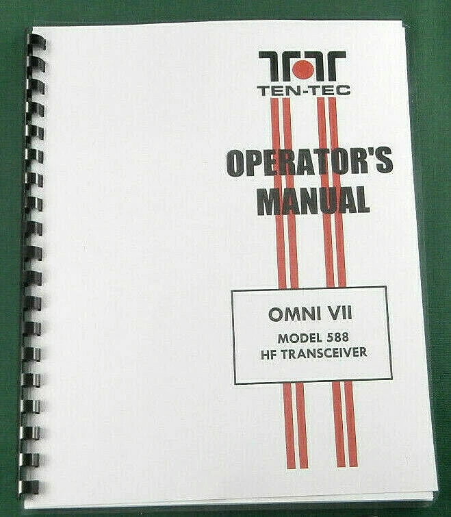 TenTec Omni VII 588 Operator's Manual: w/11"X17" Schematics & Plastic Covers! - Image 1 of 1
