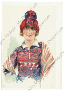 1920s Vintage Small Fashion Illustration Art Print Page from Germany No. 3 - Picture 1 of 1