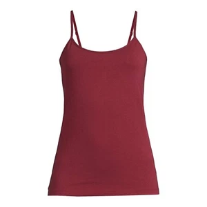 Time and Tru Women's Cami with Adjustable Straps, Burgundy Size M(8-10) - Picture 1 of 6