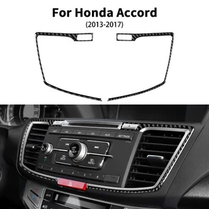For Honda Accord 13-17 Black Carbon Fiber Central Control Air Outlet Vent Frame - Bild 1 von 9
