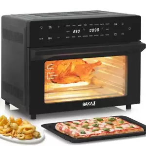 Forno Friggitrice Ad Aria Calda 30Lt Digitale 1800W Frigge Cuoce Senza Olio Nero - Foto 1 di 12