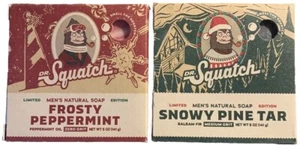 Dr. Squatch Holiday Limited Edition Bundle Of Snowy Pine Tar & Frosty Peppermint - Picture 1 of 2