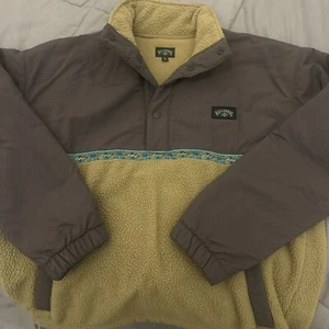 (RARE VINTAGE) Billabong Currents Half Zip Fleece - Almond Size M - Picture 1 of 2