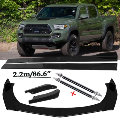 Front Bumper Lip Spoiler Splitter Car Body Rear For Toyota tacoma Glossy Black Foto 1 de 4