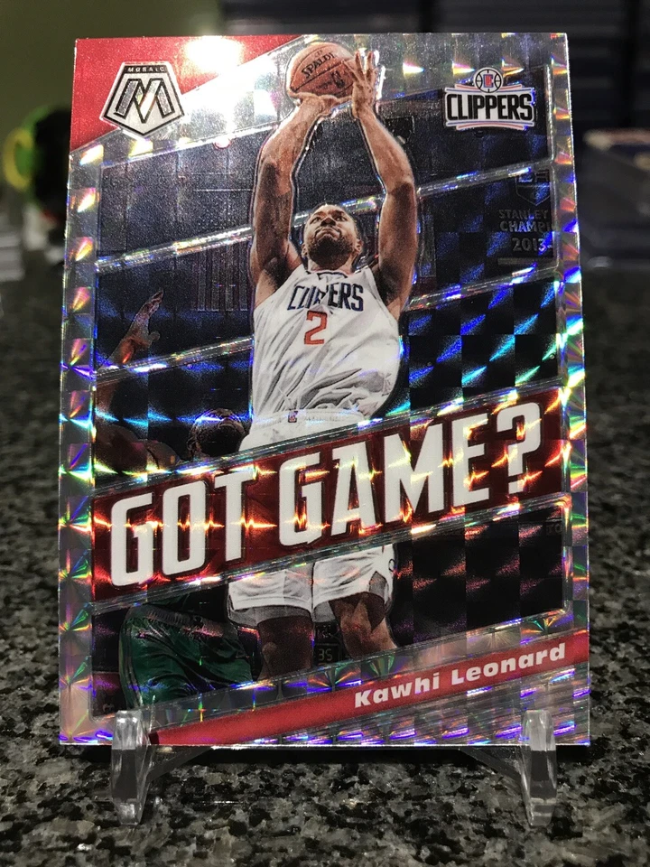 2019-20 Panini Mosaic Got Game? #13 Kawhi Leonard Prizm Refractor Parallel SP!!! - Image 1 of 2
