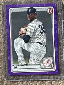 Luis Gil 2020 Bowman Purple Short Print Rookie 134/250 Yankees - Picture 1 of 2