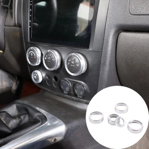 Silver Alloy Center Control Switch Button Ring Knob Cover For Hummer H3 2005-09 - Picture 1 of 15