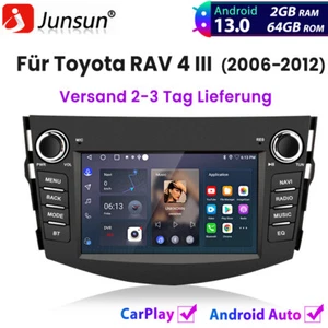 Radio de coche para Toyota RAV 4 III A3 2006-2012 Android13.0 Carplay GPS NAVI BT DAB+ - Imagen 1 de 14