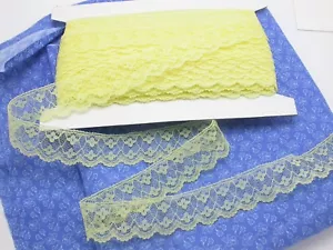 Floral Raschel Spitze 1 1/4" (32mm) Zitrone 50 Yards Ausverkauf Schraube - Bild 1 von 1