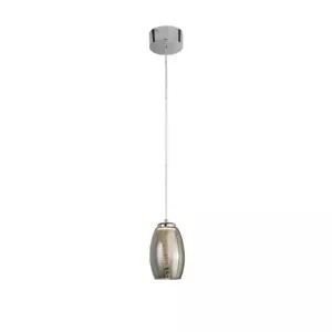 Searchlight CYCLONE PENDELLEUCHTE - CHROM & RAUCHGLAS SEA97291-1SM *EX DISPLAY* - Bild 1 von 1