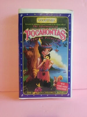 The Adventures of Pocahontas VHS VCR Video Tape Used Cartoon Goodtimes clamshell Foto 1 de 3