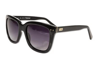 Gafas de sol polarizadas grandes de diseñador negras/púrpura Cole Haan C16144 10NR para mujer Foto 1 de 4