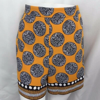 ANN TAYLOR YELLOW MUSTARD GEO DRAPEY PLEAT FRONT CASUAL  SHORTS SIZE: 16 NWT - Image 1 of 4