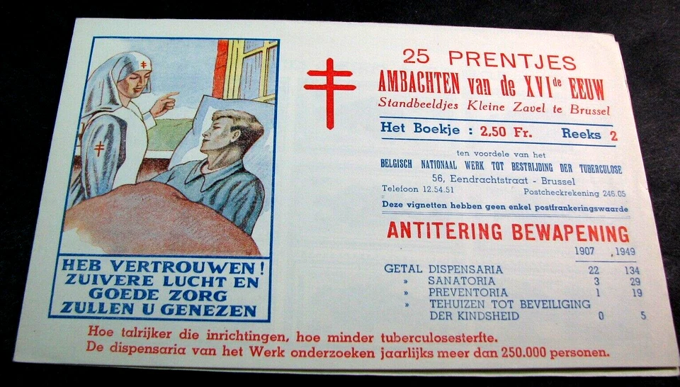 Belgium Christmas Seal 1949 Booklet Mint L648 - Image 1 of 2