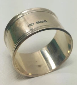 Edward VIII Sterling silver Napkin Ring By Emile Viner Sheffield England 1.75x1" - Picture 1 of 9