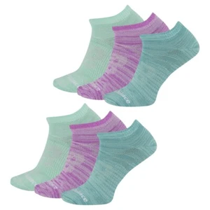 New Balance 237843 Kids Girls Knit No Show Socks 6 Pack Multicolor Size Large - Picture 1 of 2