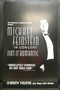 Michael Feinstein In Concert Theater Broadway Window Card Poster 14" x 22"