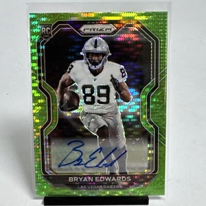 2020 Panini Prizm Neon Green Pulsar Bryan Edwards #373 Rookie Auto RC NM-MT Card - Bild 1 von 7