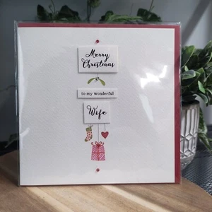 Frohe Weihnachten meiner wunderbaren Frau - Weihnachtskarte - blauäugige Sonne - Bild 1 von 1