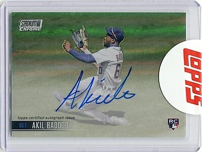 Akil Baddoo 2021 Stadium Club Chrome Auto Detroit Tigers Rookie Topps CS Sealed - Image 1 of 2