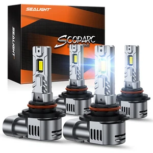SEALIGHT S2S 9006/HB4 Low Beam 9005/HB3 High Beam 6500K LED Headlight Kit Bulbs - Foto 1 di 10