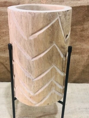 Maceta de madera flor cactus maceta rústica madera flecha ranura 12 1/2" Foto 1 de 4