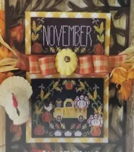 Truckin' Along NOVEMBER gezähltes Kreuzstich-MUSTER von Stitching mit Hausfrauen - Bild 1 von 3