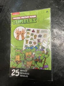 25 Teenage Mutant Ninja Turtles TMNT Tattoos Party Favor Class Prize Comic 90s - Picture 1 of 2