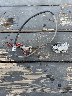 2005 Honda CRF250R CRF 250R OEM Front Brake Master Cylinder, Brake Line Caliper - Image 1 of 4