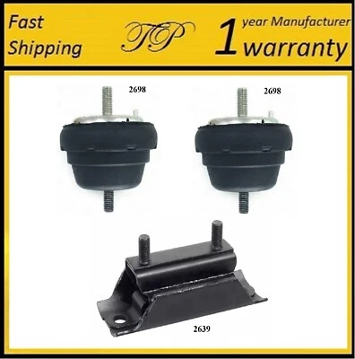 3PCS FRONT MOTOR & TRANS MOUNT FIT 1985-1987 FORD RANGER 2.3L 2WD - AUTO TRANS - Image 1 of 4