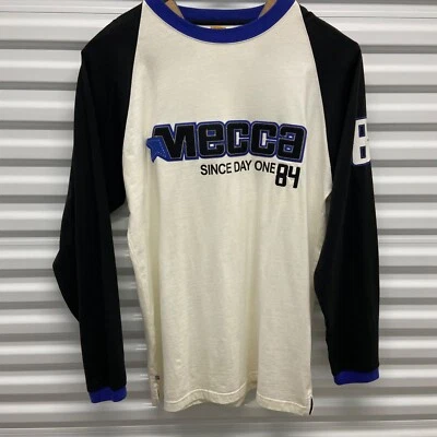 Sz 2XL- Vintage Mecca Cotton Shirt Embroidered Logo Long Sleeve HIP HOP 90s Y2K - Image 1 of 4