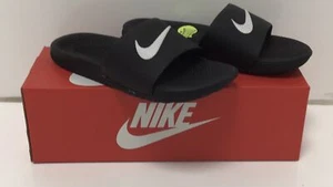 Nike Slides Youth Kawa Back & White Size 3Y - Picture 1 of 6
