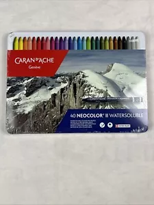 Caran D'ache Neocolor II Watersoluble Wax Pastels, Set of 40 NEW Sealed - Picture 1 of 6