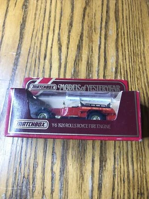 MATCHBOX MODELS OF YESTERYEAR Y-6 1920 ROLLS ROYCE FIRE ENGINE  - Image 1 of 4