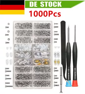 Brillen Reparatur Set mit Schrauben Muttern Nasenpads für Brillen Sonnenbrillen - Bild 1 von 13