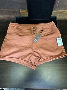 Refuge High Rise Cut Off Womens 3 Button Closure Stretch Shorts Size 10 - Picture 1 of 11