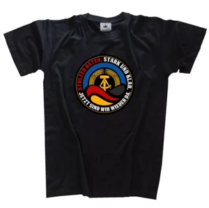 Stolzer Osten-Stark und Klar DDR Zone Vollfarb T-Shirt L black o Wahl B&C#190 - Picture 1 of 1