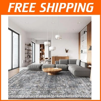 Alfombra de lana sintética 8x10 sin desprendimiento - Elegante diseño floral para uso en interiores Foto 1 de 4