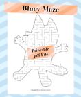 Bluey Maze Puzzle Game Fun For Kids Children Handmade Printable Downloadable PDF