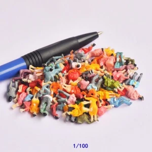100pcs 1:100 Scale Sitting Painted Figures Model People Passengers All Seated - Picture 1 of 7