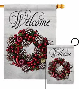 Guirnalda de bayas de invierno bandera de jardín país de las maravillas invierno decoración casa bandera - Imagen 1 de 17