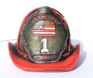 Fireman Bank Firefighter Helmet Decor Polyresin 4 1/2x7 1/4 inches New  - Picture 1 of 5