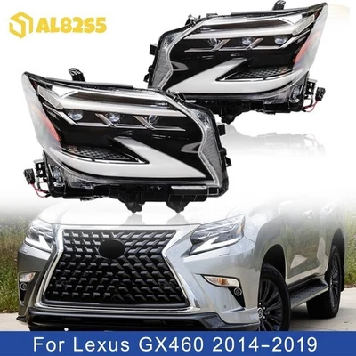 Triple Beam LED Headlights Fits Lexus GX460 2014-2019 DRL Sequential Front Lamps Foto 1 de 4