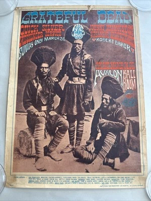 Póster de salón de baile Grateful Dead Rick Griffin Avalon perro de familia FD54-2 de marzo de 1967 Foto 1 de 4