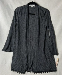 Wallflower Open Front Cardigan Womens Medium Gray Knit NWT - Picture 1 of 4