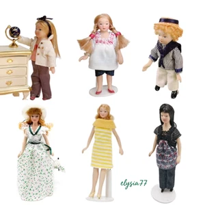 Juguetes escala 1:12 casa de muñecas miniaturas mini hombre mujer bebé muñeca de porcelana niños - Imagen 1 de 31