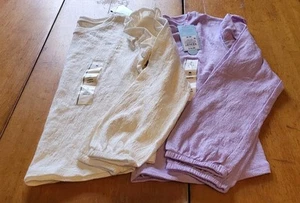 Set Of 2 Girls M(8), Cat and Jack L/S Ruffled T-shirt - Picture 1 of 7