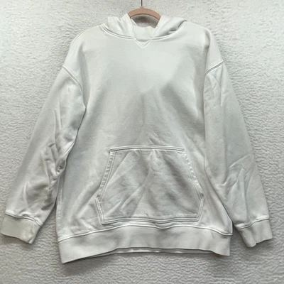 GAP Adolescente Sudadera con Capucha Juvenil 18-20 Blanco Polar Pullover Canguro Bolsillo Sudadera Foto 1 de 4